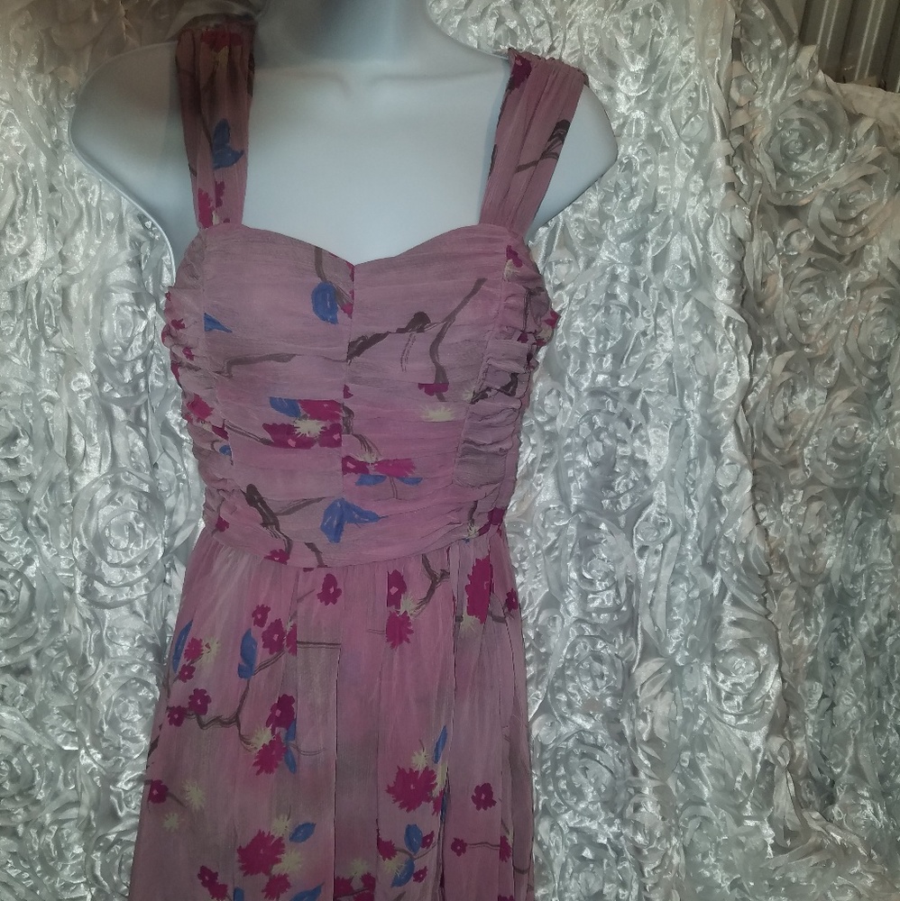 Multi colored pink flowered dress